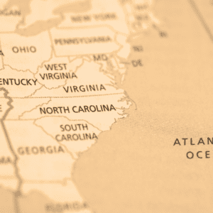 map of North Carolina